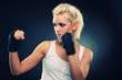 Attractive blonde fighter girl Attractive blonde fighter girl