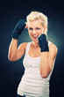 Attractive blonde fighter girl Attractive blonde fighter girl