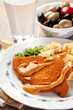 Photo: Wiener Schnitzels with sauce Wiener Schnitzels with sauce