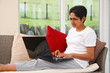 Woman using laptop