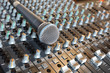 Microphone on a mixing desk