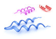 Protein 3D model over white Protein 3D model over white