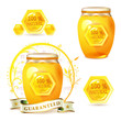 Glass jar with honey isolated on white Glass jar with honey isolated on white