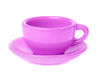 Violet mug with saucer