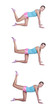 Young woman doing exercises for buttocks Young woman doing exercises for buttocks