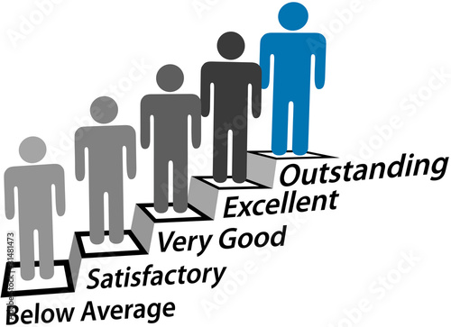 Vector: People improvement step upward excellent achievement People improvement step upward excellent achievement