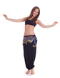 portrait of a beautiful belly dancer with long hair