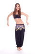 portrait of a beautiful belly dancer with long hair
