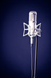 Microphone on the black background