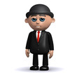 3d Banker stands relaxed 3d Banker stands relaxed