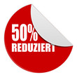 50% reduziert Sticker / Aufkleber