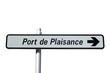 Panneau indicateur du Port de Plaisance
