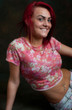 Happy casual young woman