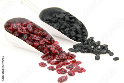 Photo: Cranberries and blueberries Cranberries and blueberries