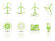 Vektor Iconset - Symbole Erneuerbare Energien - 3D (1/2)