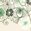 background with abstract flowers and blots background with abstract flowers and blots