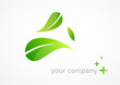 Logo feuilles vertes