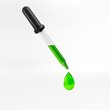 Illustration: Pipette mit Tropfen - Rote Flüssigkeit - Blut Pipette mit Tropfen - Rote Flüssigkeit - Blut