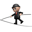 3d Banker walks a tightrope 3d Banker walks a tightrope