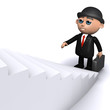 3d Banker climbs the staircase 3d Banker climbs the staircase