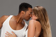 Young couple dances Caribbean Salsa Young couple dances Caribbean Salsa