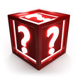 Question cube with clipping path