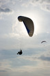 Paraglider silhouette and beautiful sky