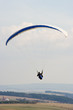Paraglider silhouette during the spring