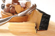Manchego cheese. Isolated Manchego cheese. Isolated