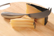Manchego cheese. Isolated Manchego cheese. Isolated