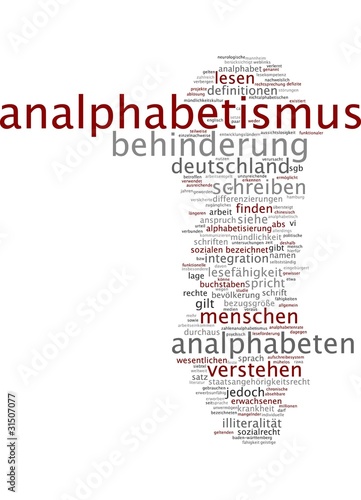 Illustration: Analphabetismus Analphabetismus