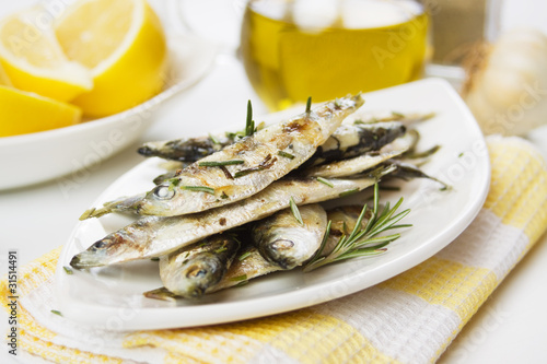 Photo: Grilled sardine fish Grilled sardine fish