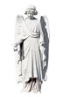 Young female angel isolated on a white background with clipping