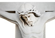 Statue of the crucifixion of Jesus Christ isolated on white
