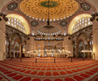 Interior of the Suleymaniye Mosque in Istanbul, Turkey