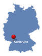 Karlsruhe auf der Deutschlandkarte
