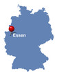 Stadt Essen auf der Deutschlandkarte