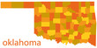 vector map of oklahoma state, usa