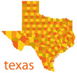 detailed map of texas state, usa
