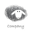 Logo sheep and wool # Vector