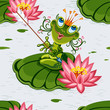 Background with frog princess