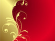 Modern Wedding Card - Gold and Red