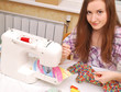 Woman seamstress work on the sewing-machine