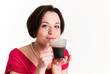 Young woman with a cup of hot drink