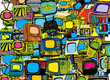 Colorful Vintage TV Background (vector)