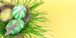 Photo: Easter eggs in grass Easter eggs in grass