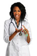 Female Doctor With Hand Sanitazer