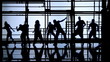 dancer on stage with back light dancer on stage with back light