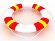 Rescue circle with yellow stripes