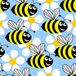 Bees and flowers. Bees and flowers.